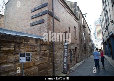 Les roches Discovery Museum à 2-8 Kendall Lane à Sydney, Australie. Banque D'Images
