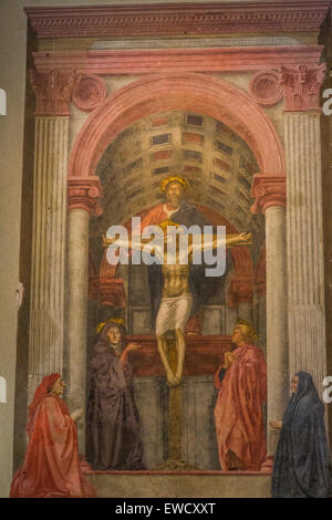 Masaccio, Sainte Trinité, Santa Maria Novella, Florence, Italie Banque D'Images