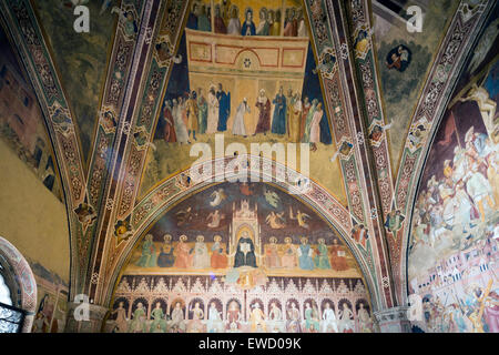 Le triomphe de saint Thomas d'Aquin, chapelle des Espagnols, Santa Maria Novella, Florence, ItalySanta Maria Novella, Florence, Italie Banque D'Images