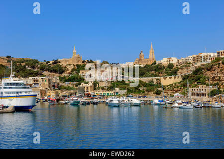 Mgarr Harbour, l'île de Gozo, Malte Banque D'Images