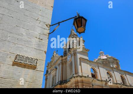 Saint-pierre et Paul Cathédrale, Mdina, Malte Banque D'Images
