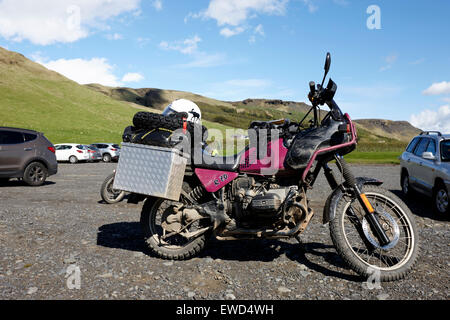 L'allemand bmw moto touring islande Banque D'Images