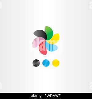 Logotype d'entreprise coloré design icône vecteur Illustration de Vecteur