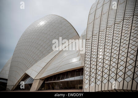 Détails de la conception des voiles de l'opéra de Sydney Banque D'Images