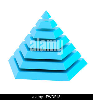 Pyramide divisée en segments Banque D'Images