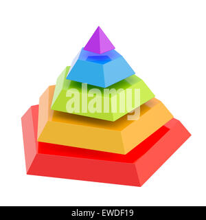 Pyramide divisée en segments Banque D'Images