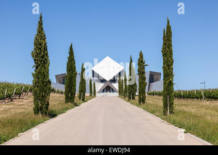 Immeuble de bureaux de l'futuriste Sommos Bodega winery à Huesca, Espagne Banque D'Images