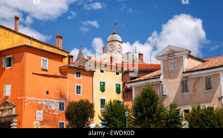 La vieille ville de Labin en Istrie en Croatie. Banque D'Images