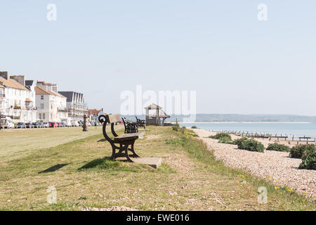 La côte anglaise à Littlestone sur mer,Kent Banque D'Images