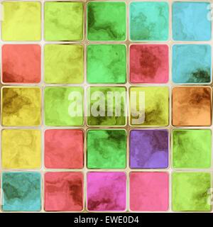 Les tuiles de couleurs à partir de la des briques de verre. Banque D'Images