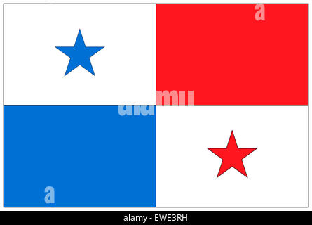Fahne : Panama/ Drapeau : Panama. Banque D'Images