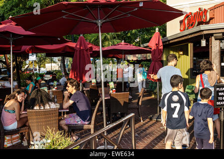 Miami Florida, SW 22nd Street, Coral Way, Sergio's, restaurant restaurants repas manger à l'extérieur café cafés bistrot, cubain, devant, entrée, en plein air Banque D'Images