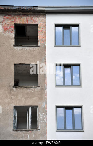 Binz, Allemagne, Détail du colosse de Ruegen sur Prora Banque D'Images