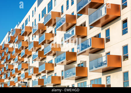 La nouvelle zone de développement de Horseshoe, appartements de Ørestad, Amager, Copenhague, Danemark Banque D'Images