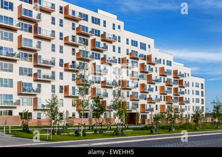 La nouvelle zone de développement de Horseshoe, appartements de Ørestad, Amager, Copenhague, Danemark Banque D'Images