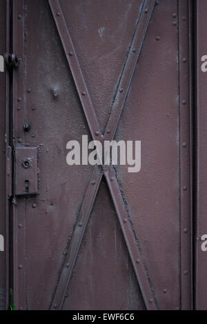 Porte métallique - close-up Banque D'Images
