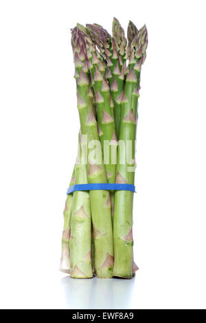 Close up of asparagus on white background Banque D'Images