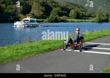 Hayes (nord-est de la France) : la voie cyclable Trans-Ardennes Banque D'Images