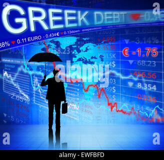 La dette grecque Banque D'Images