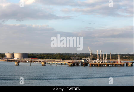 Hamble BP Oil Terminal Hampshire UK Banque D'Images