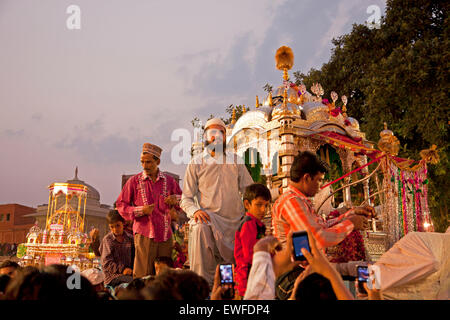 Procession Muharram islamique à Jaipur, Rajasthan, Inde, Asie Banque D'Images