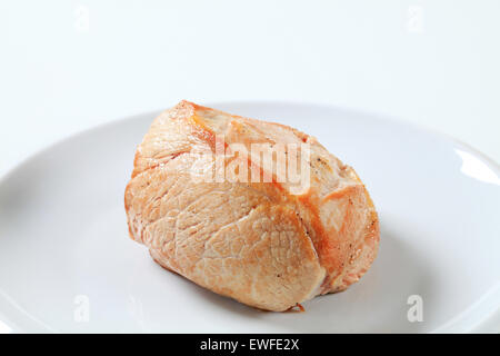 Rôti de porc sur une plaque Banque D'Images