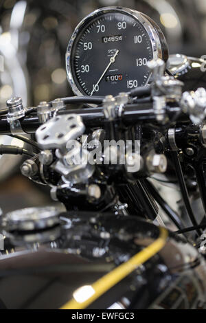 Vincent HRD compteur marque moto classique Banque D'Images