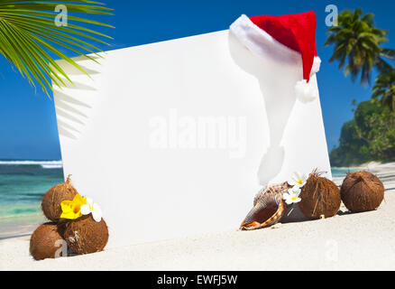 Sur le thème de Noël de l'espace de copie sur la plage. Banque D'Images