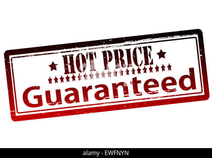 Timbres en caoutchouc avec texte sex prix garanti à l'intérieur, de l'illustration" Banque D'Images