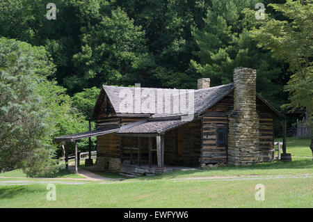 Hutchinson à Stone Mountain State Park à Roaring Gap La Caroline du Nord. Mountain homestead. Banque D'Images