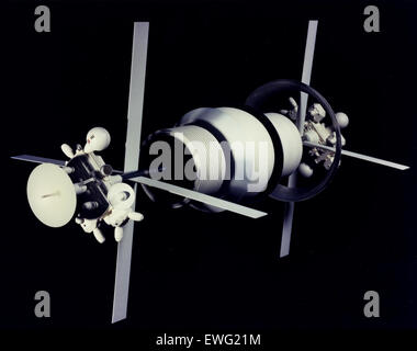 Colonie de l'espace de l'art des années 1970 Banque D'Images