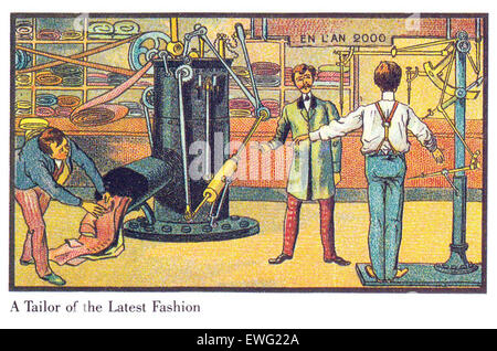 Illustrations de futuriste Vintage France au cours de l'année 2000, la France en l'an 2000 Illustration futuriste Jean-Marc Côté Vintage illustration illustration futuriste Banque D'Images