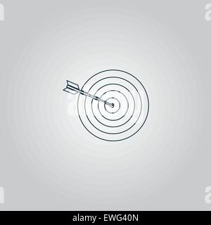 Dart est dans le centre de cible Illustration de Vecteur