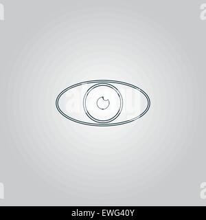 Icône de l'oeil. Télévision style design. Illustration de Vecteur