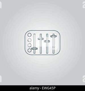 Console de mixage sonore Illustration de Vecteur