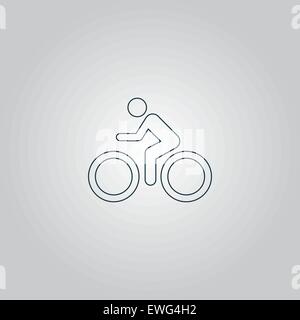 L'icône route vélo Illustration de Vecteur