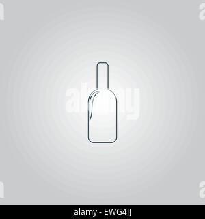 L'icône de bouteille d'alcool Illustration de Vecteur