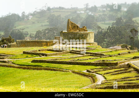 Les plus importantes ruines Ingapirca civilisation inca en Equateur moderne de Construction Banque D'Images