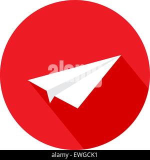 Avion en papier. Vector illustration d'un modèle plat. Illustration de Vecteur