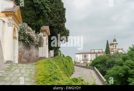 Santuario Giubilare delle sette chiese, le chemin des sept chapelles à Monselice, Veneto, Italie Banque D'Images