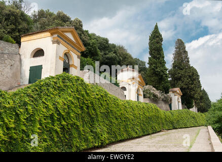 Santuario Giubilare delle sette chiese, le chemin des sept chapelles à Monselice, Veneto, Italie Banque D'Images