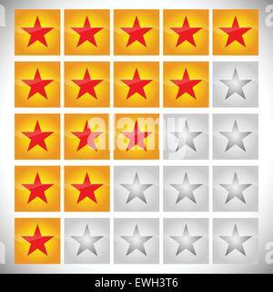 Jeu de classement par étoiles Illustration de Vecteur