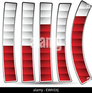 Les barres de chargement élégant, mètres, indicateur de niveau de référence ou éléments. vecteur. Illustration de Vecteur