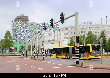 Les bâtiments de l'université et les résidences d'étudiants 'Casa Confetti' (2008) au campus De Uithof Utrecht, Pays-Bas. Banque D'Images