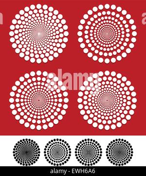 Éléments dot concentriques Illustration de Vecteur