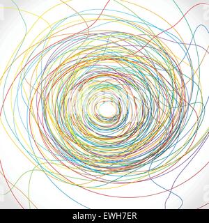 Gribouillis colorés comme éléments. Abstract vector Illustration de Vecteur