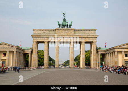 La porte de Brandebourg à Berlin, capitale de l'allemagne fédérale Banque D'Images