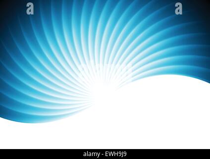 Abstract swirl wavy fond bleu. Vector art design Illustration de Vecteur