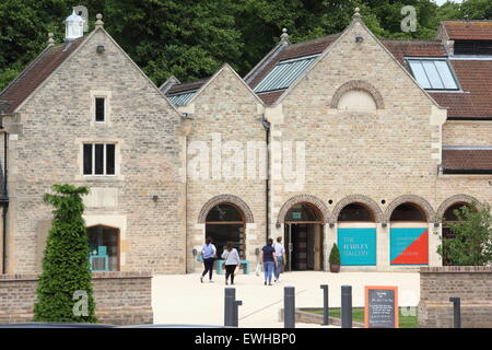 Les gens l'approche Harley Galerie sur le Welbeck Estate dans le Nottinghamshire, Englnd, UK Banque D'Images