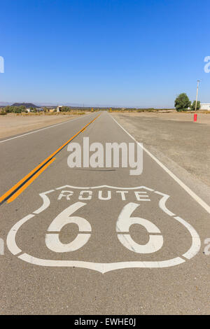 Amboy sur la Route 66, en Californie, USA. Banque D'Images